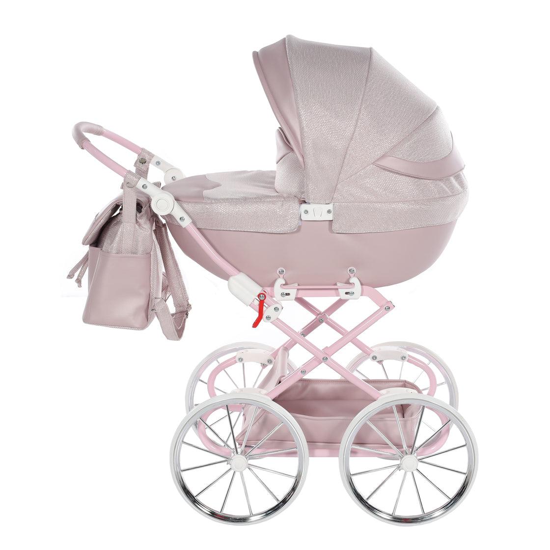 Junama - Doll Stroller with Suitcase - Mini Dolce - Pink