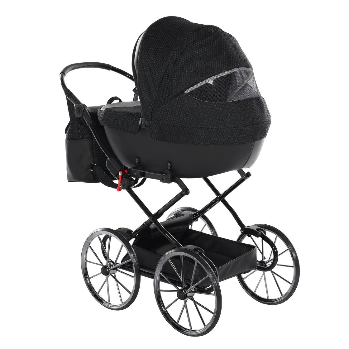 Junama - Carrinho de Bonecas com Malinha - Mini Dolce - Black Carbono