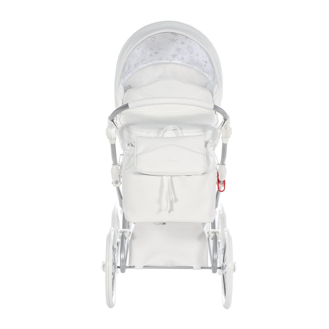 Junama - Carrinho de Bonecas com Malinha - Mini Dolce - White Silver