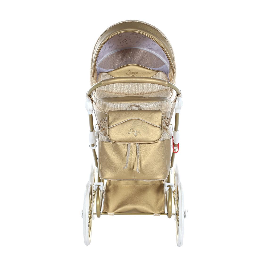 Junama - Doll Stroller with Suitcase - Mini Dolce - Gold