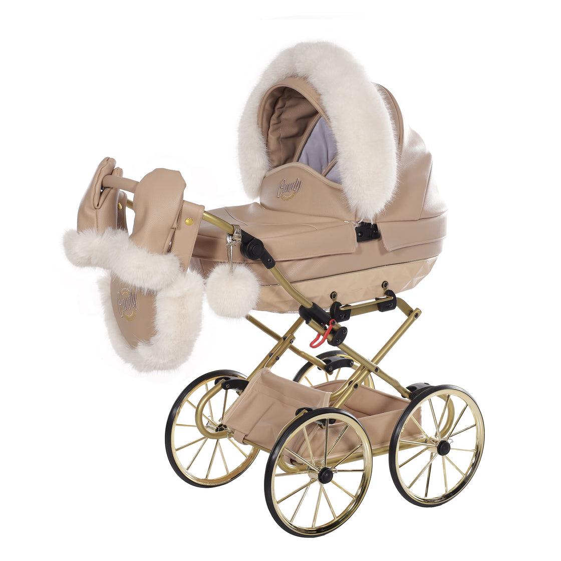 Junama - Carrinho de Bonecas com Malinha - MINI CANDY PREMIUM - Camel