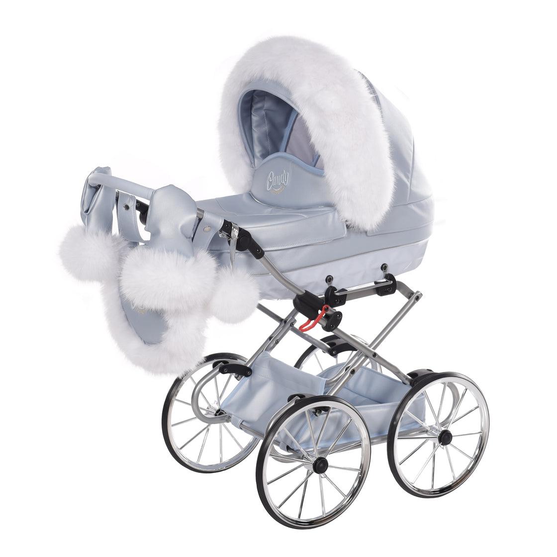 Junama - Carrinho de Bonecas com Malinha - MINI CANDY PREMIUM - Blue