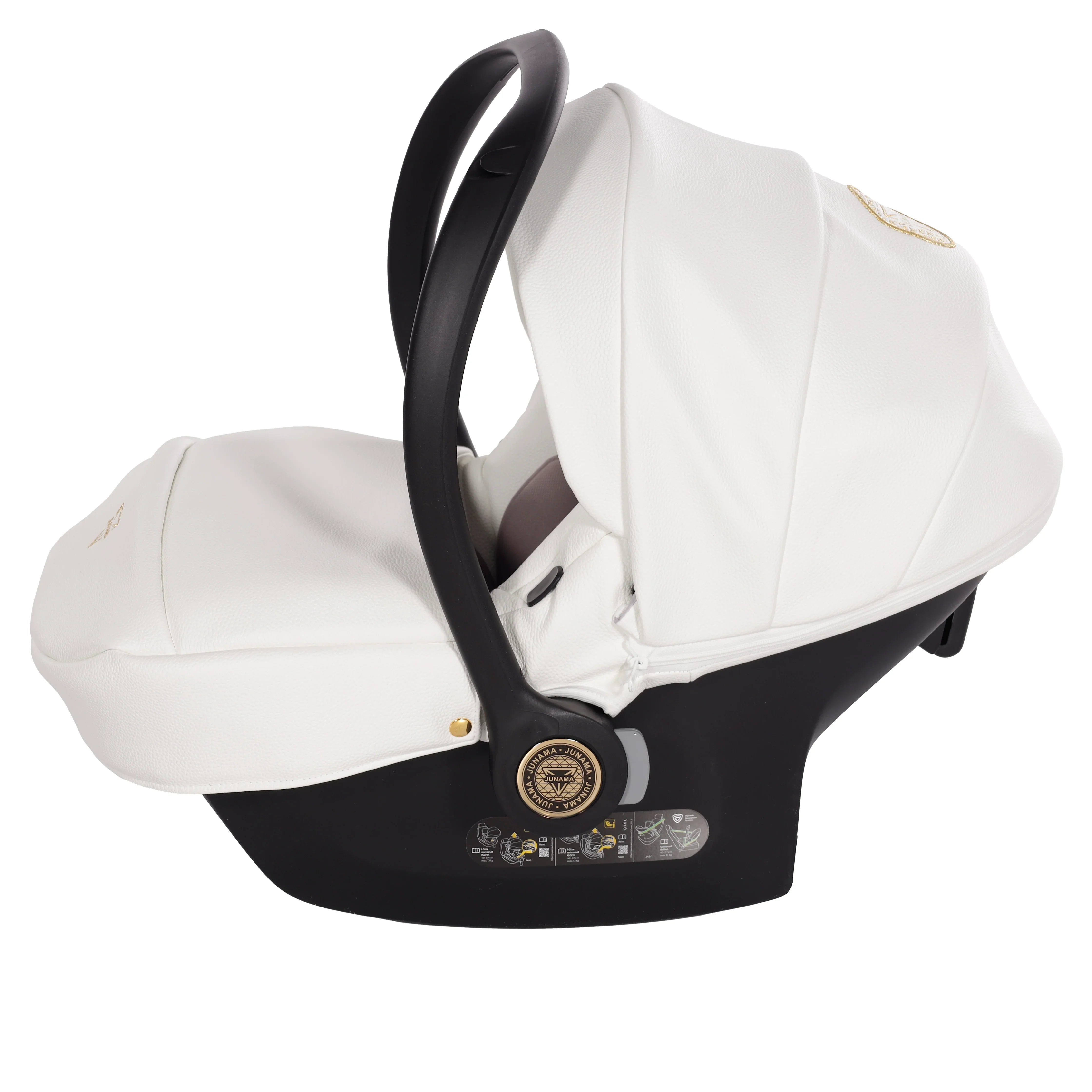Junama - HAND CRAFT MIRROR - White/Gold