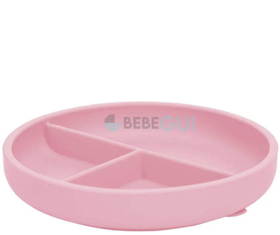 Prato de Silicone Para Introdução Alimentar Infantil - Pink