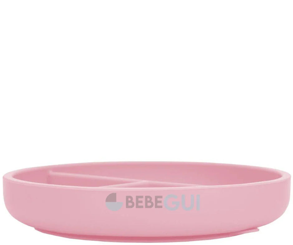 Prato de Silicone Para Introdução Alimentar Infantil - Pink