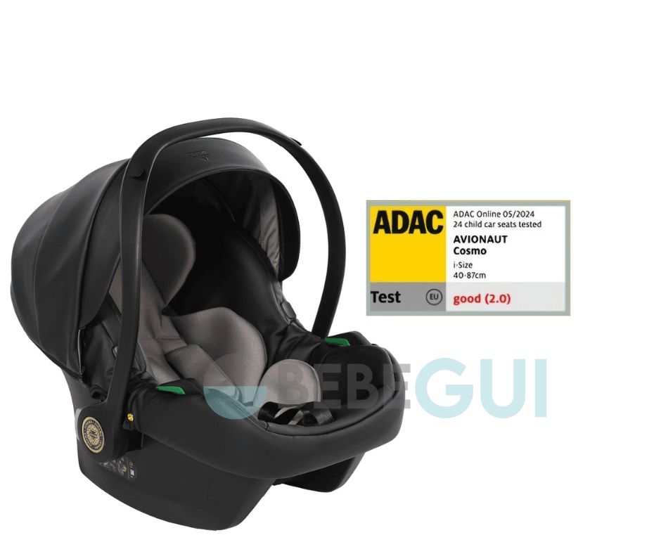 Avionaut Cosmo by Junama -Teste Adac em Segurança 1.3 - Black - Ecopele com tapa pés - Bebegui - Cadeiras Auto e Carrinhos