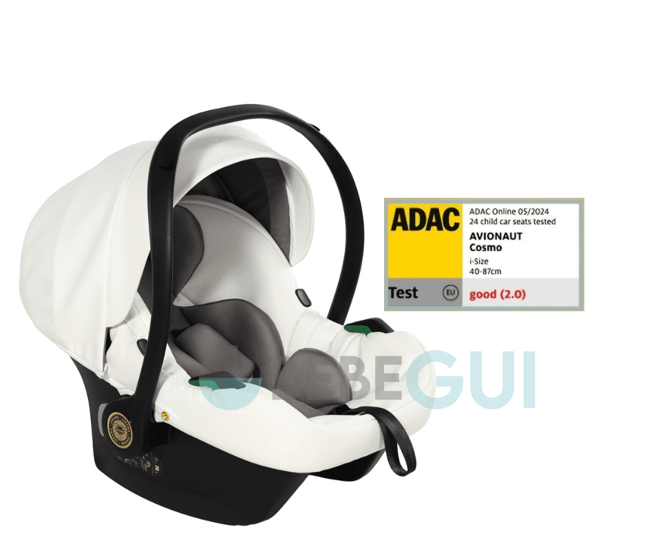 Avionaut - Cosmo by Junama -Teste Adac em Segurança 1.3 - White - Ecopele com Tapa pés - Bebegui - Cadeiras Auto e Carrinhos