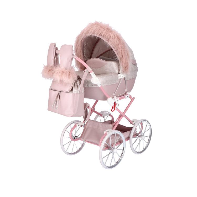 Junama - Doll Stroller with Suitcase - Mini Dolce - Pink