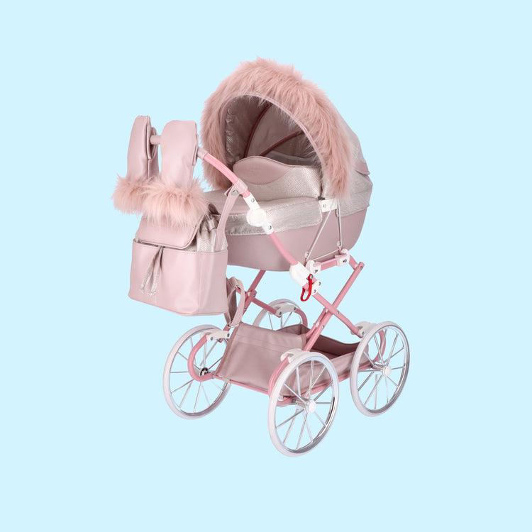 Junama - Doll Stroller with Suitcase - Mini Dolce - Pink