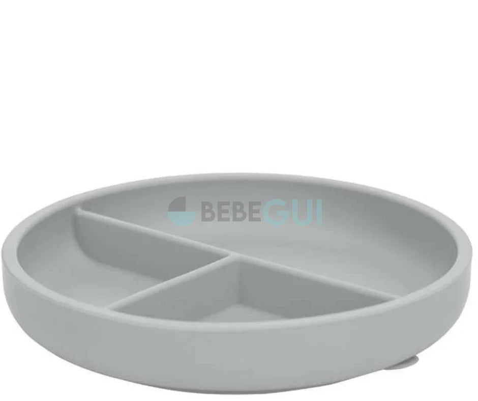 Prato de Silicone Para Introdução Alimentar Infantil- Grey