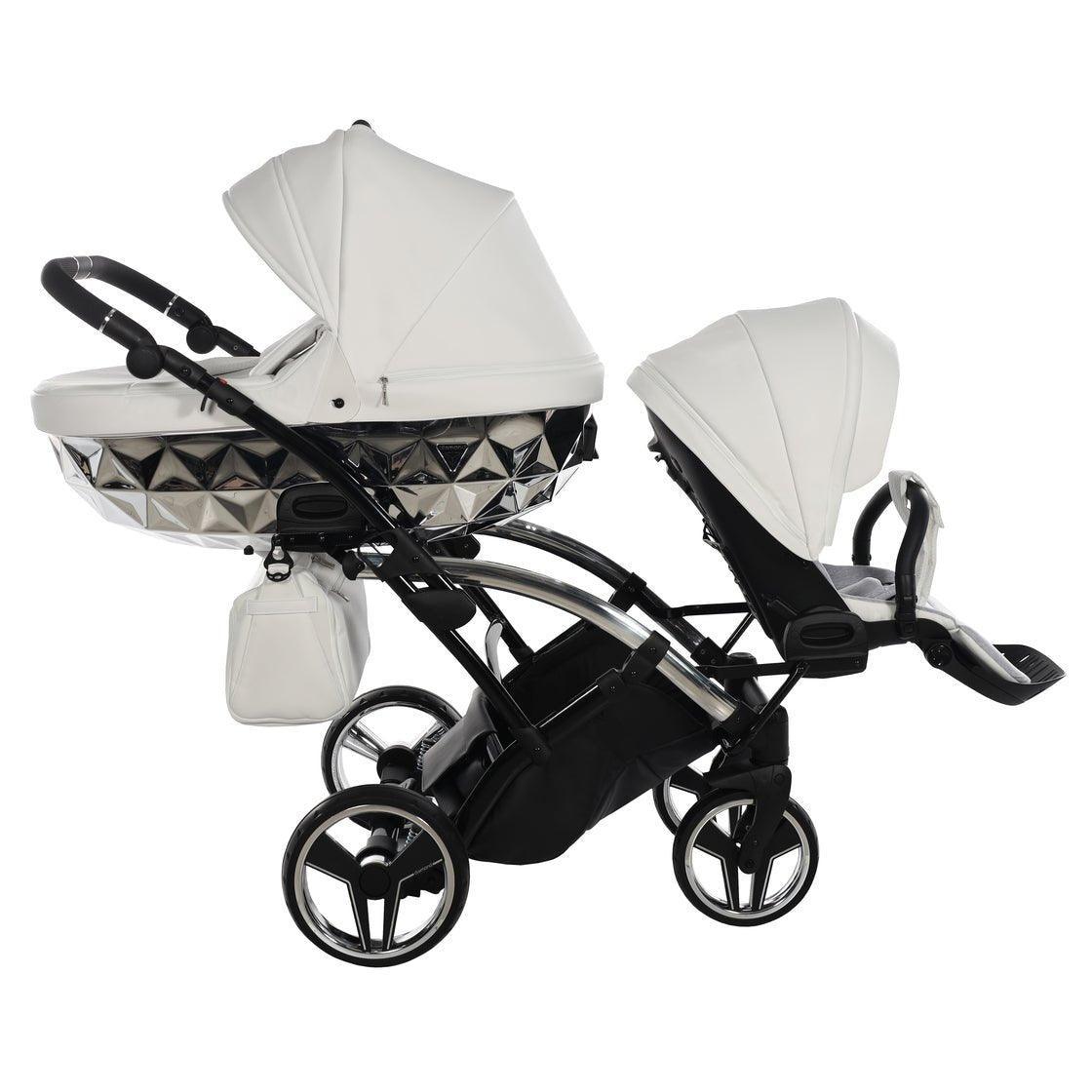 Junama Mirror Duo Slim - White/Silver - Bebegui - Cadeiras Auto e Carrinhos