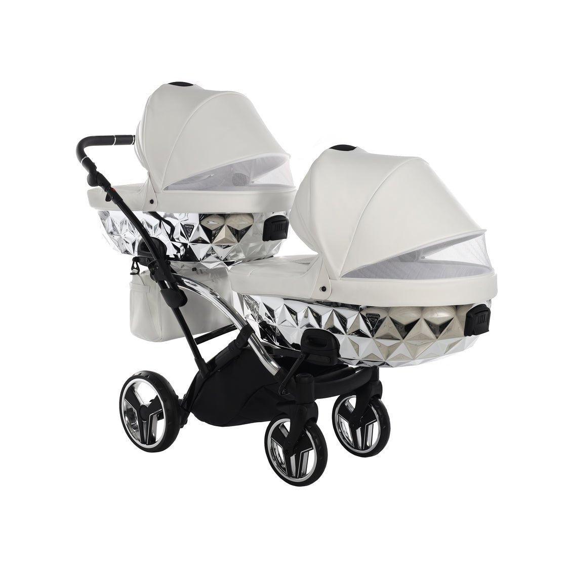Junama Mirror Duo Slim - White/Silver - Bebegui - Cadeiras Auto e Carrinhos