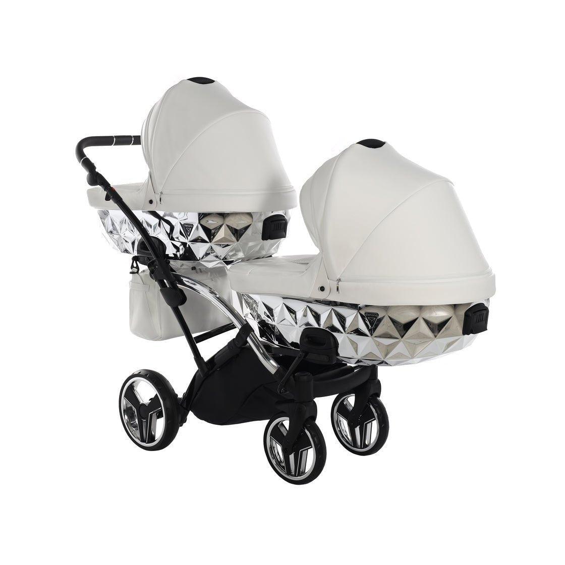 Junama Mirror Duo Slim - White/Silver - Bebegui - Cadeiras Auto e Carrinhos