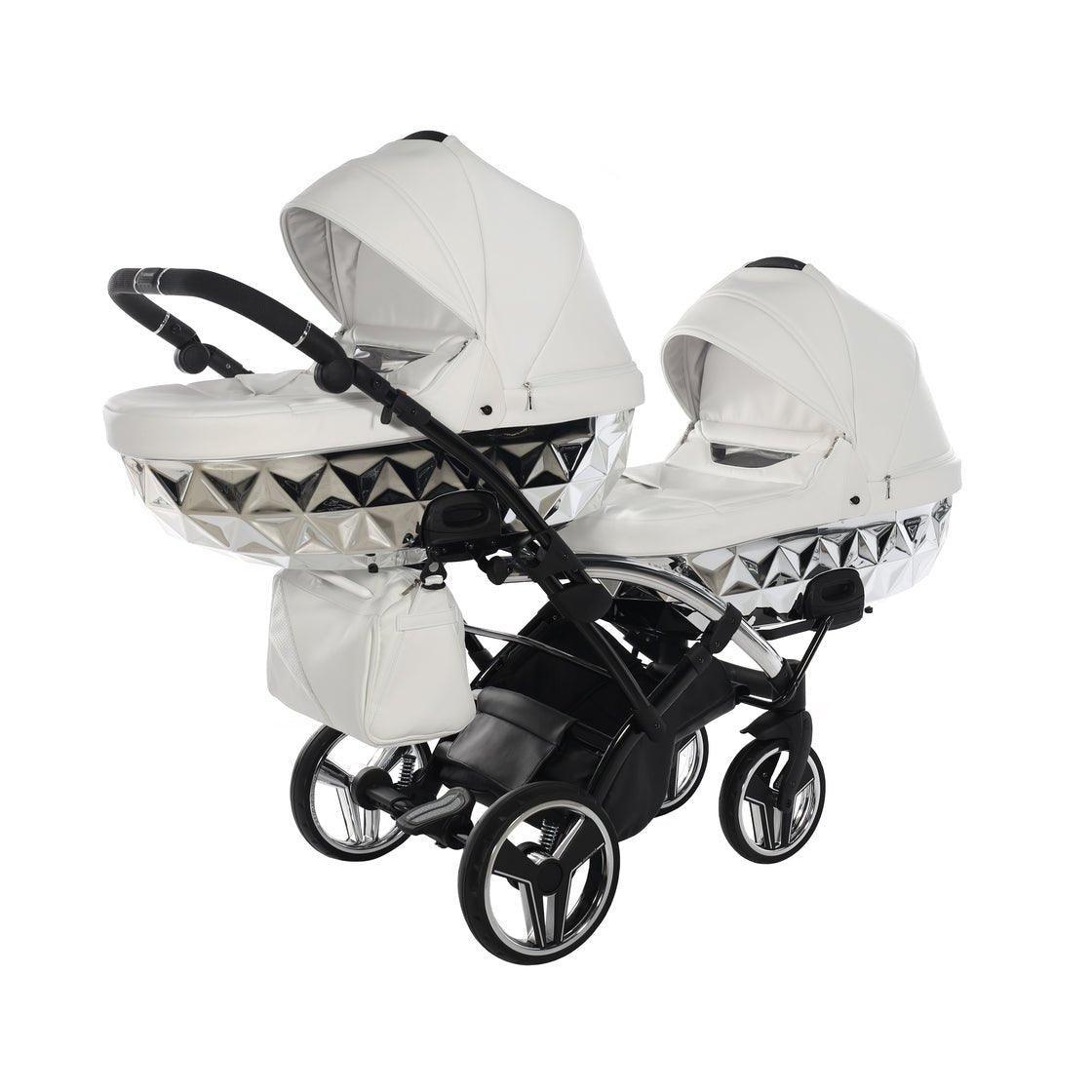 Junama Mirror Duo Slim - White/Silver - Bebegui - Cadeiras Auto e Carrinhos