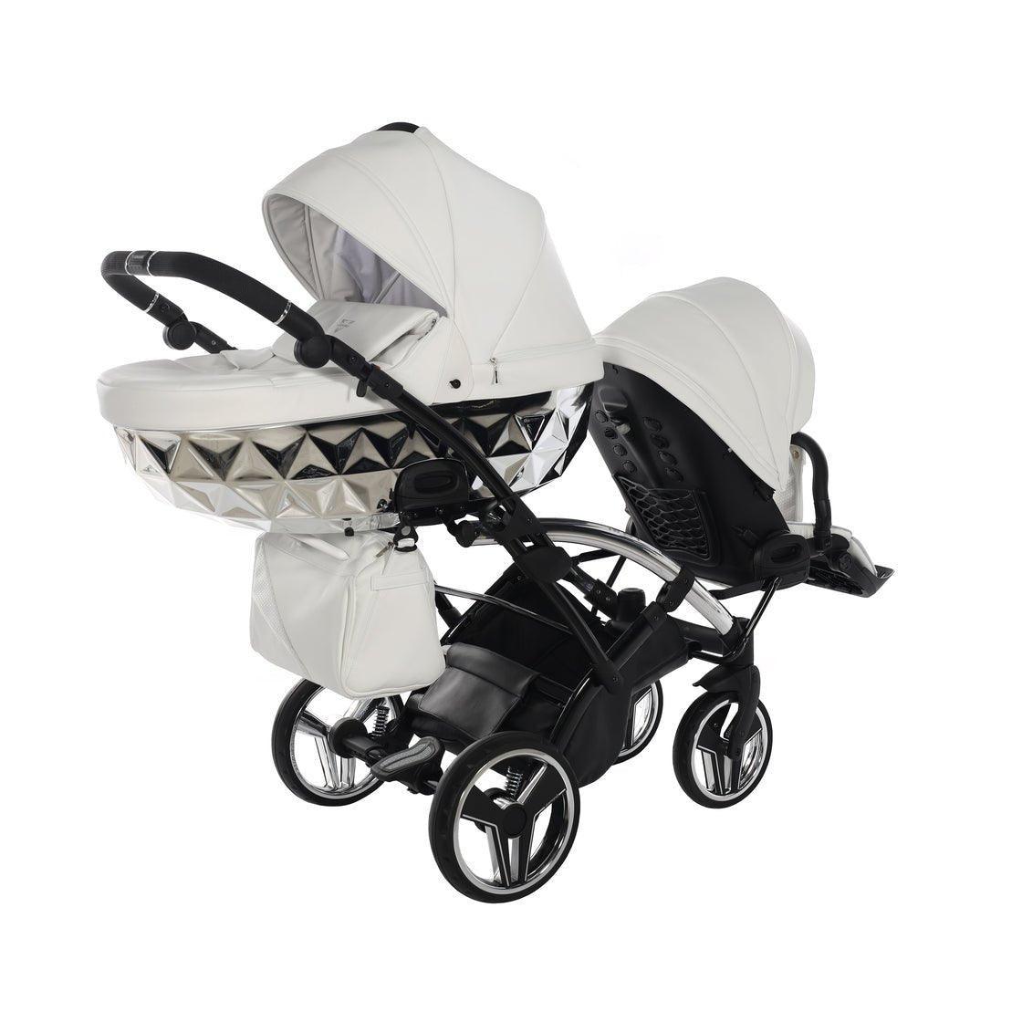 Junama Mirror Duo Slim - White/Silver - Bebegui - Cadeiras Auto e Carrinhos