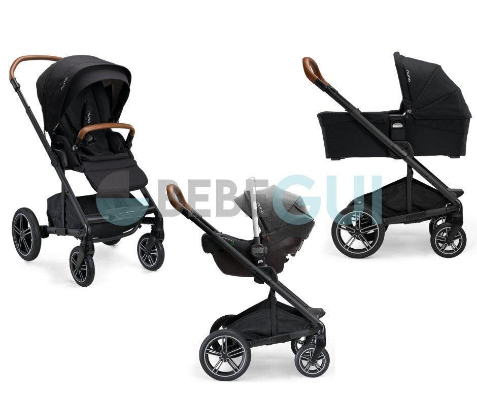 Nuna - MIXX NEXT - Caviar + Alcofa MIXX NEXT - Caviar + PIPA NEXT - Caviar - Bebegui - Cadeiras Auto e Carrinhos
