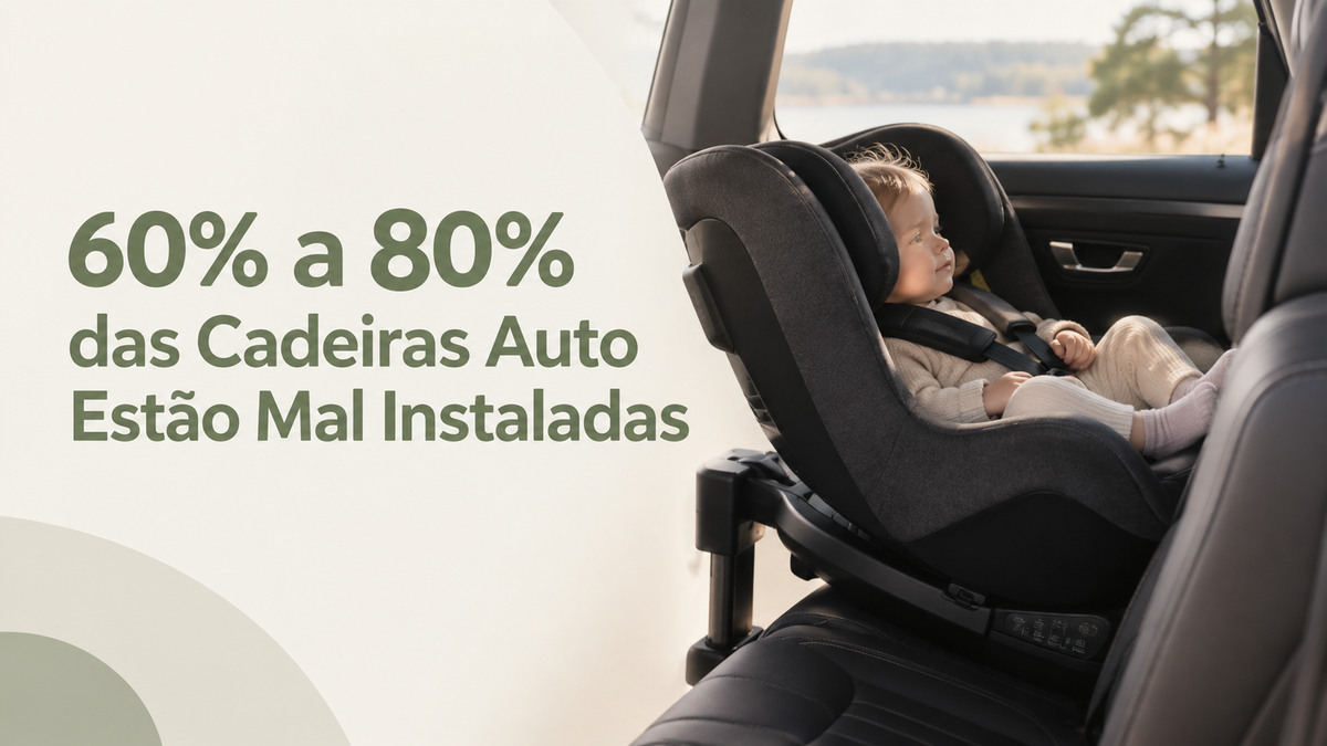 60% a 80% das Cadeiras Auto Estão Mal Instaladas