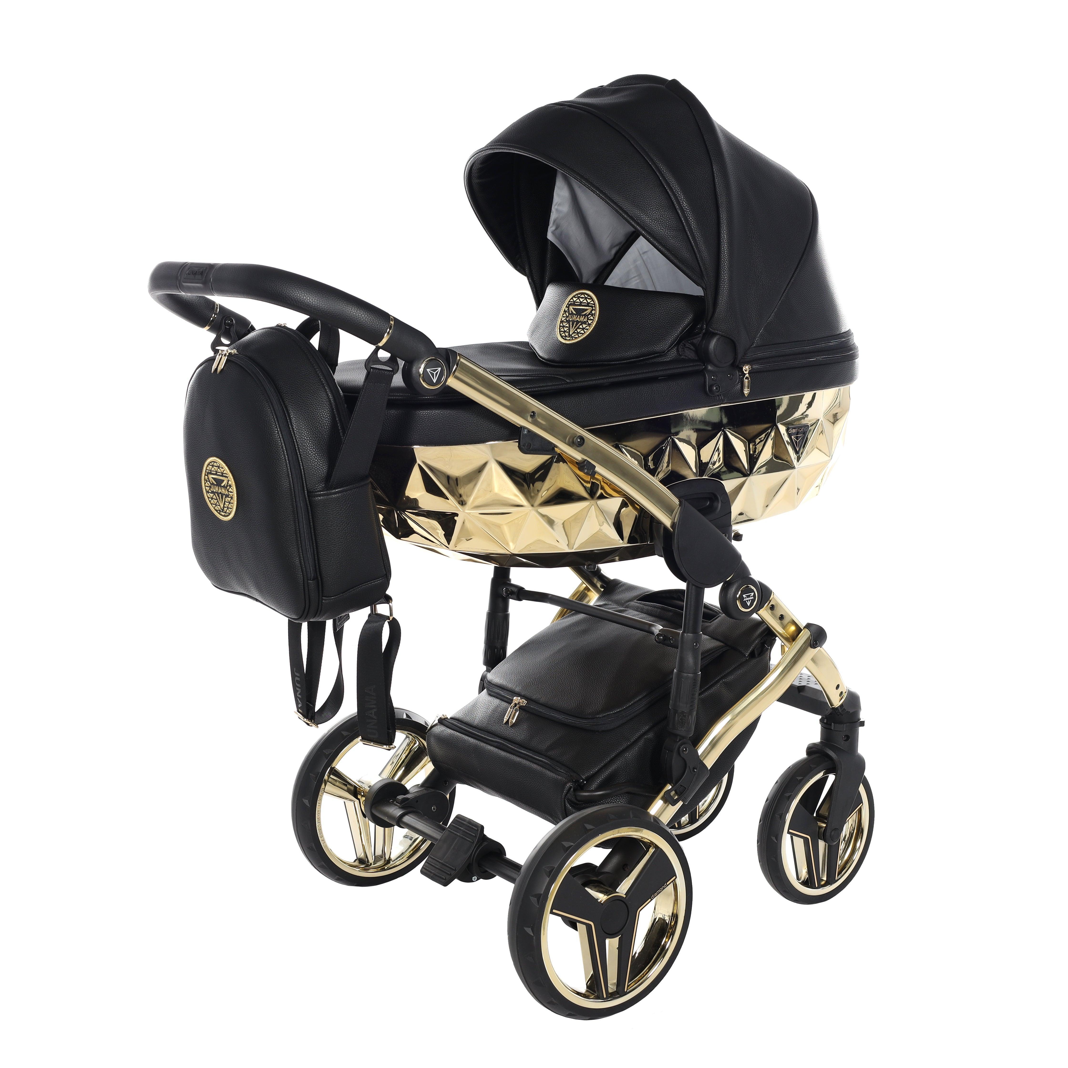 Junama - HAND CRAFT MIRROR - Black/Gold + Joie - i LEVEL RECLINE SIGNATURE Eclipse + Joie i Base ENCORE ROTATIVA 360º +  Adaptadores