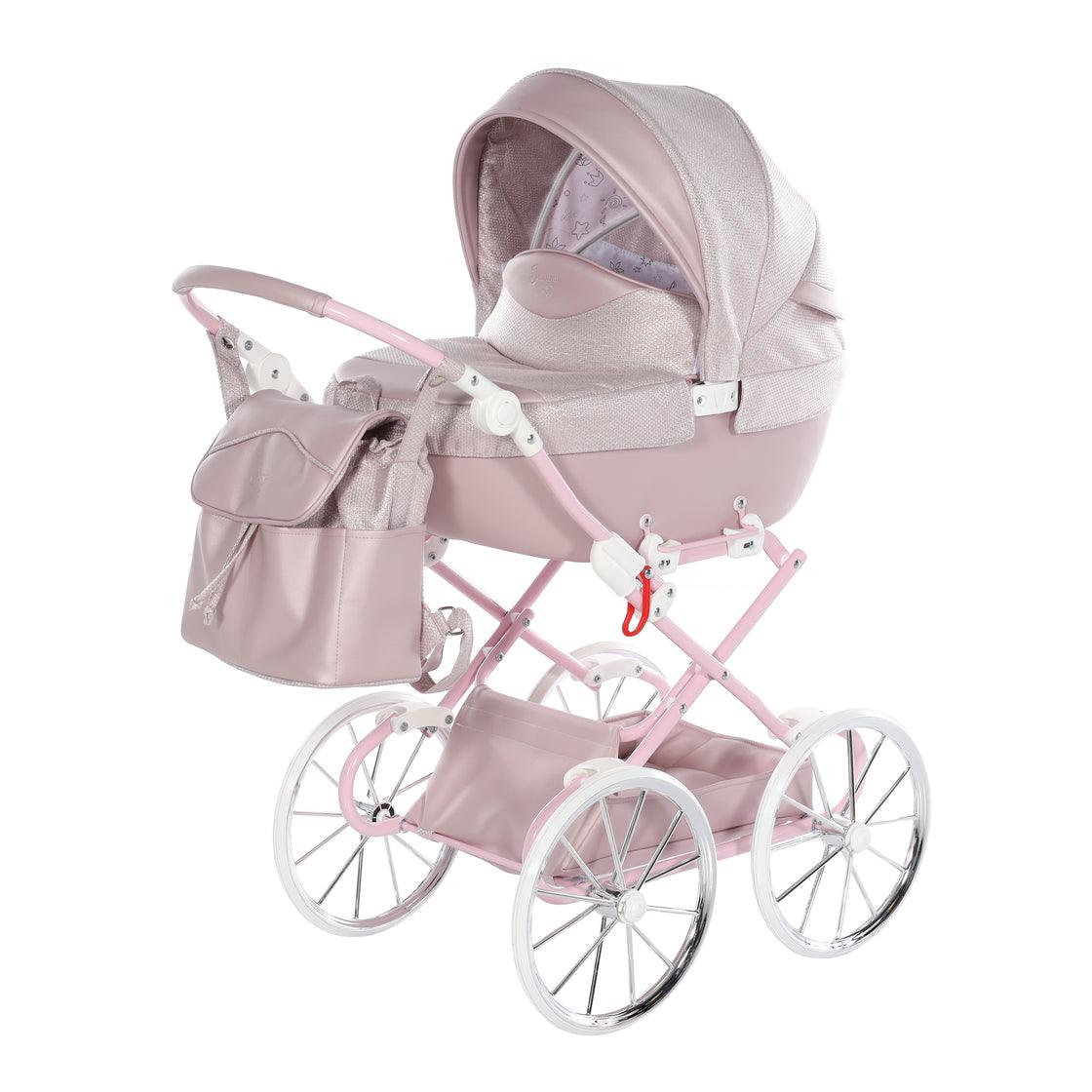 Junama - Doll Stroller with Suitcase - Mini Dolce - Pink