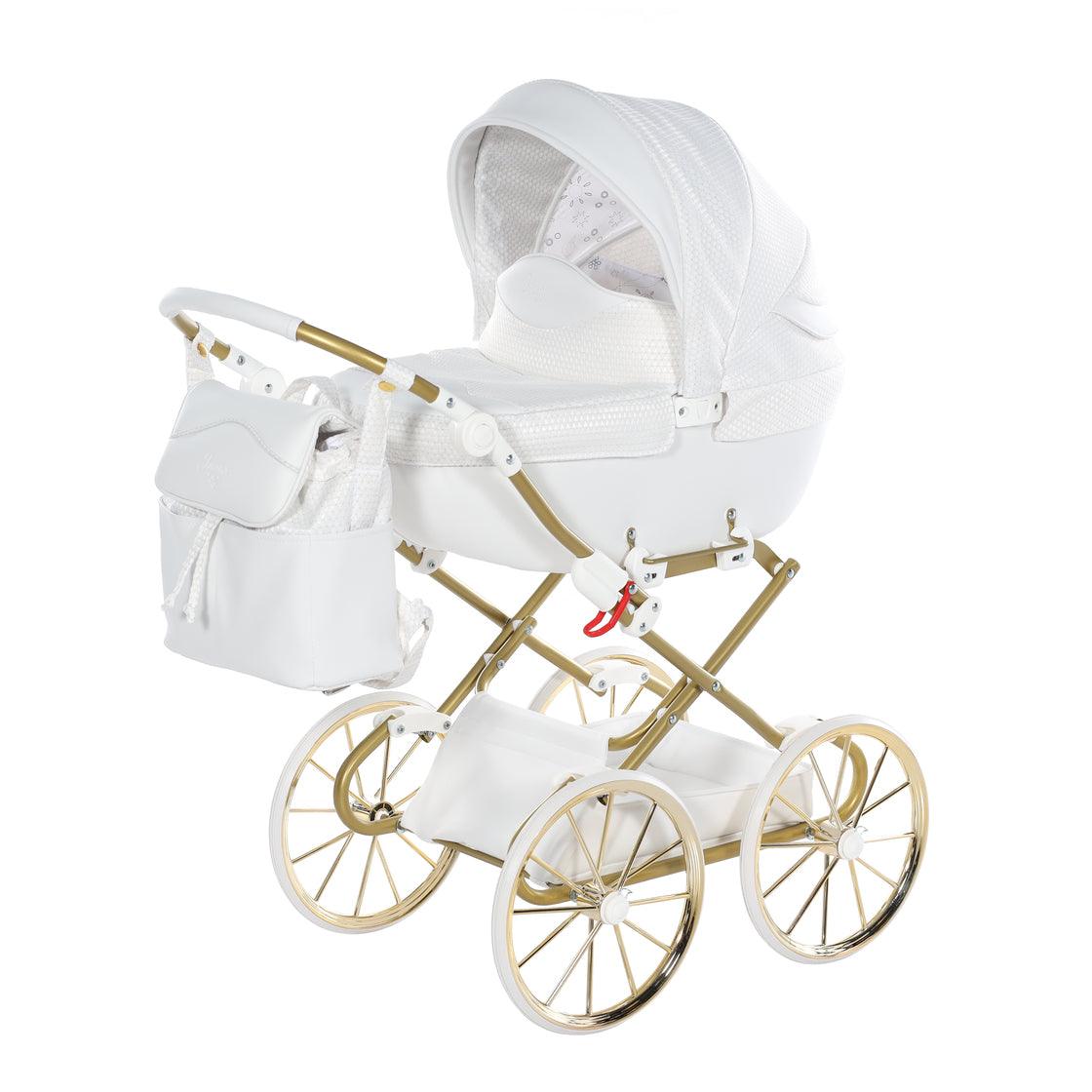 Junama - Carrinho de Bonecas com Malinha - Mini Dolce - White Gold
