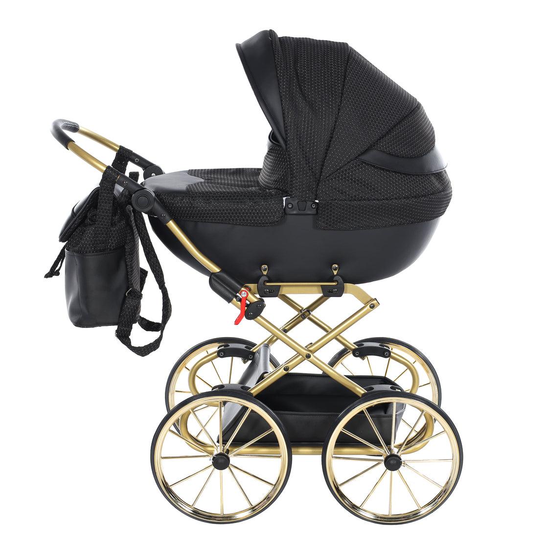 Junama - Carrinho de Bonecas com Malinha - Mini Dolce - Black Gold