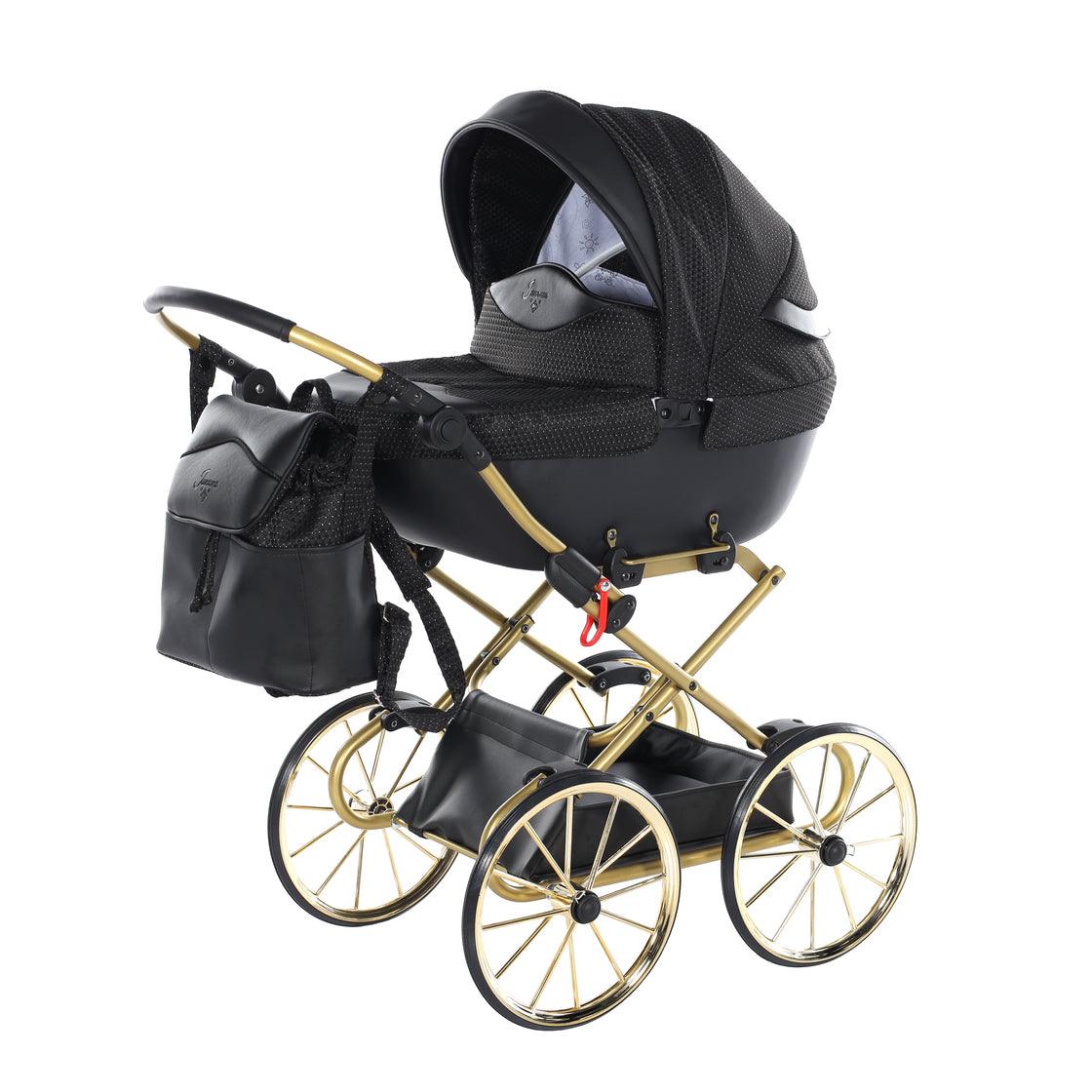Junama - Carrinho de Bonecas com Malinha - Mini Dolce - Black Gold