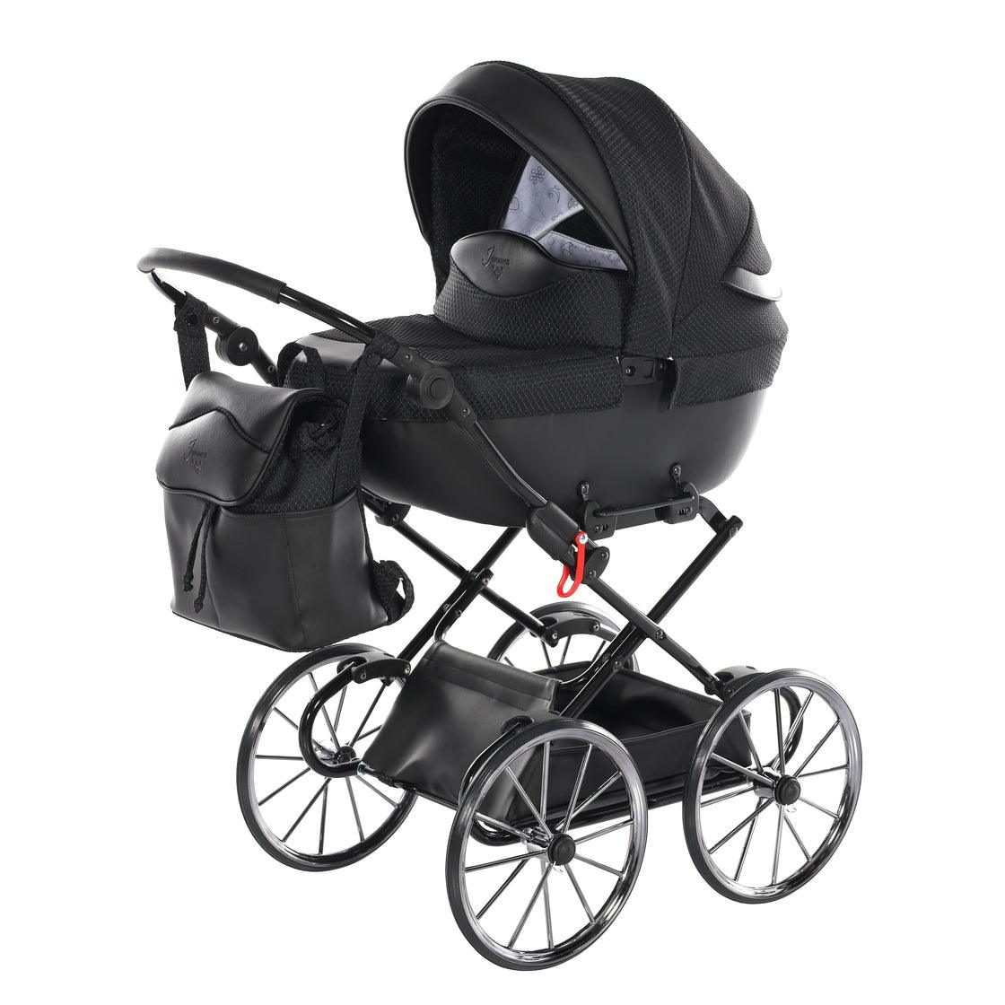 Junama - Carrinho de Bonecas com Malinha  - Mini Dolce - Black Carbono