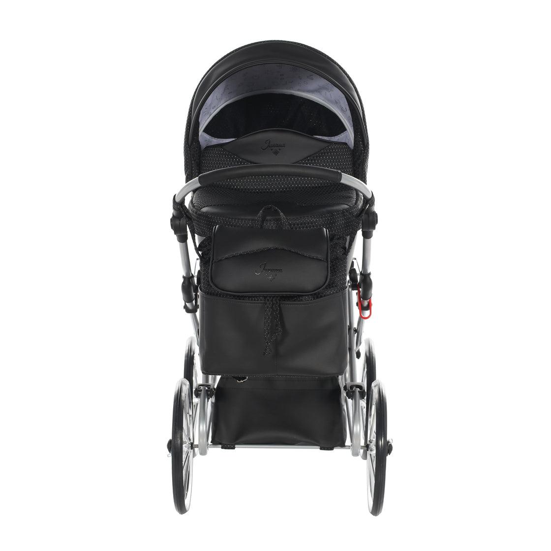 Junama - Carrinho de Bonecas com Malinha  - Mini Dolce - Black Silver