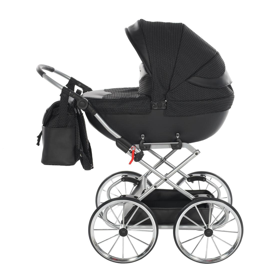 Junama - Carrinho de Bonecas com Malinha  - Mini Dolce - Black Silver