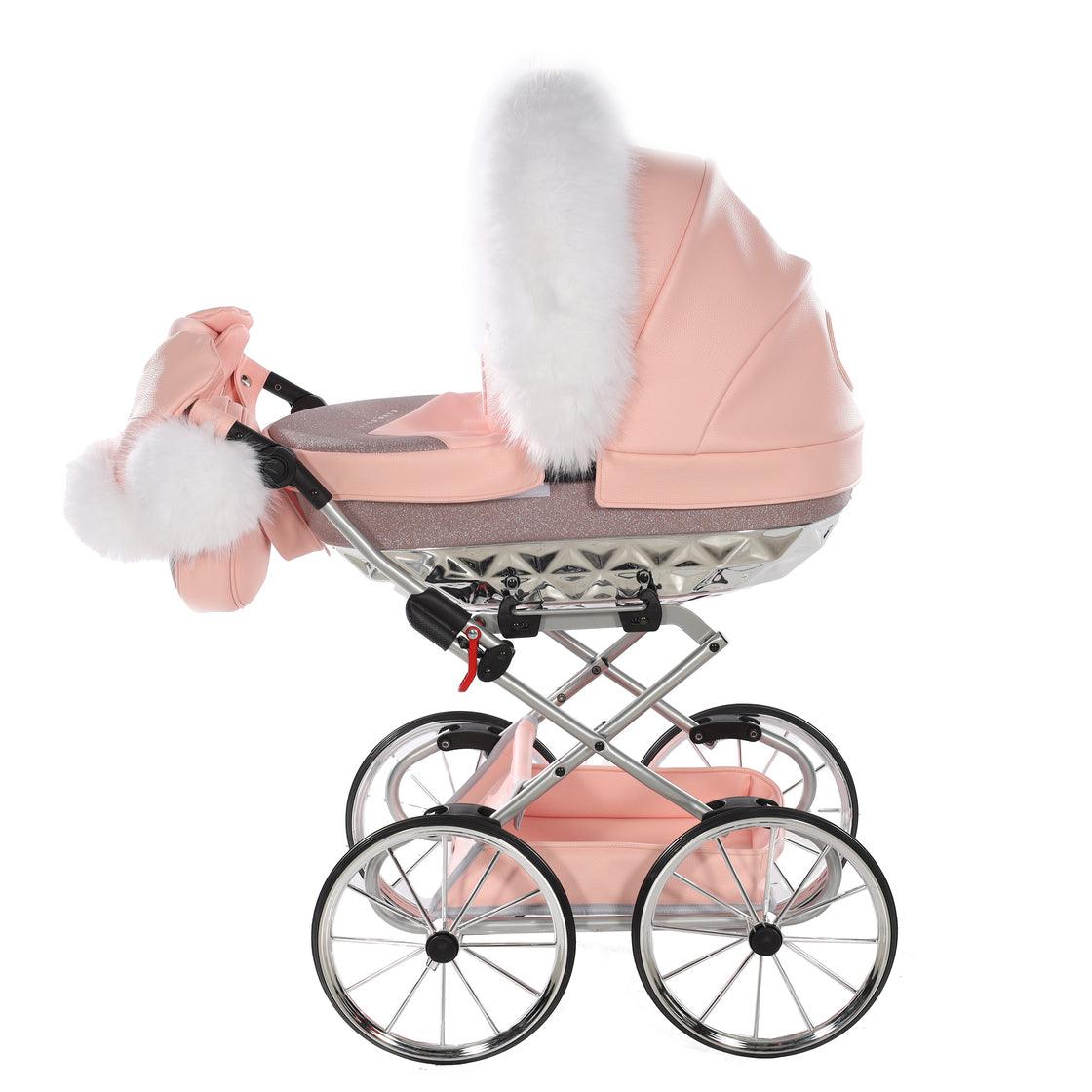 Junama - Carrinho de Bonecas com Malinha  - Mini Hand Craft Glitter - Pink