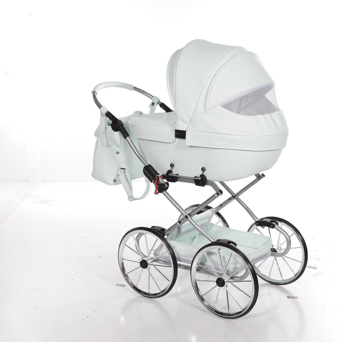 Junama - Carrinho de Bonecas com Malinha  - Mini Bombom  - White Silver