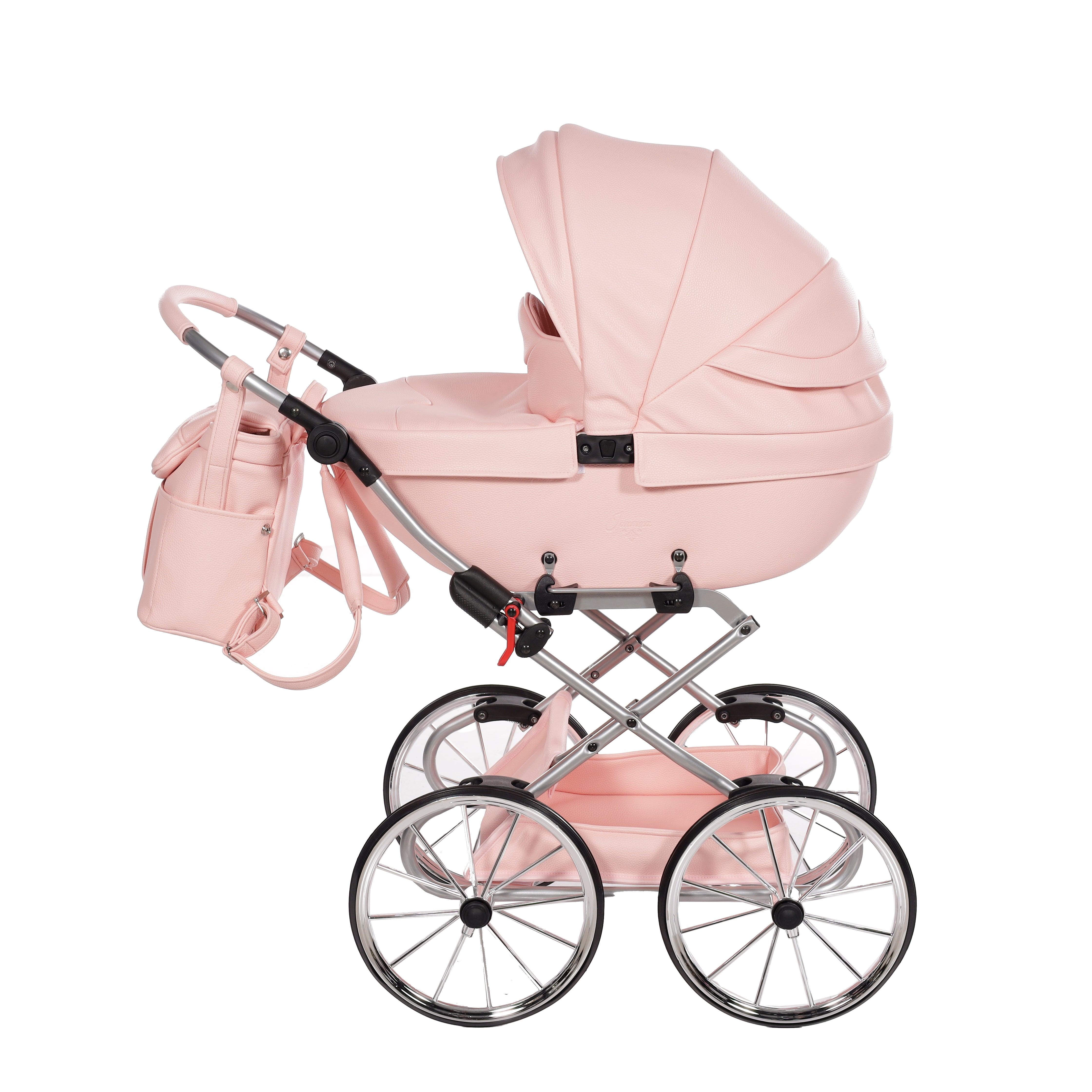 Junama - Carrinho de Bonecas com Malinha  - Mini Bombom  - Rosa