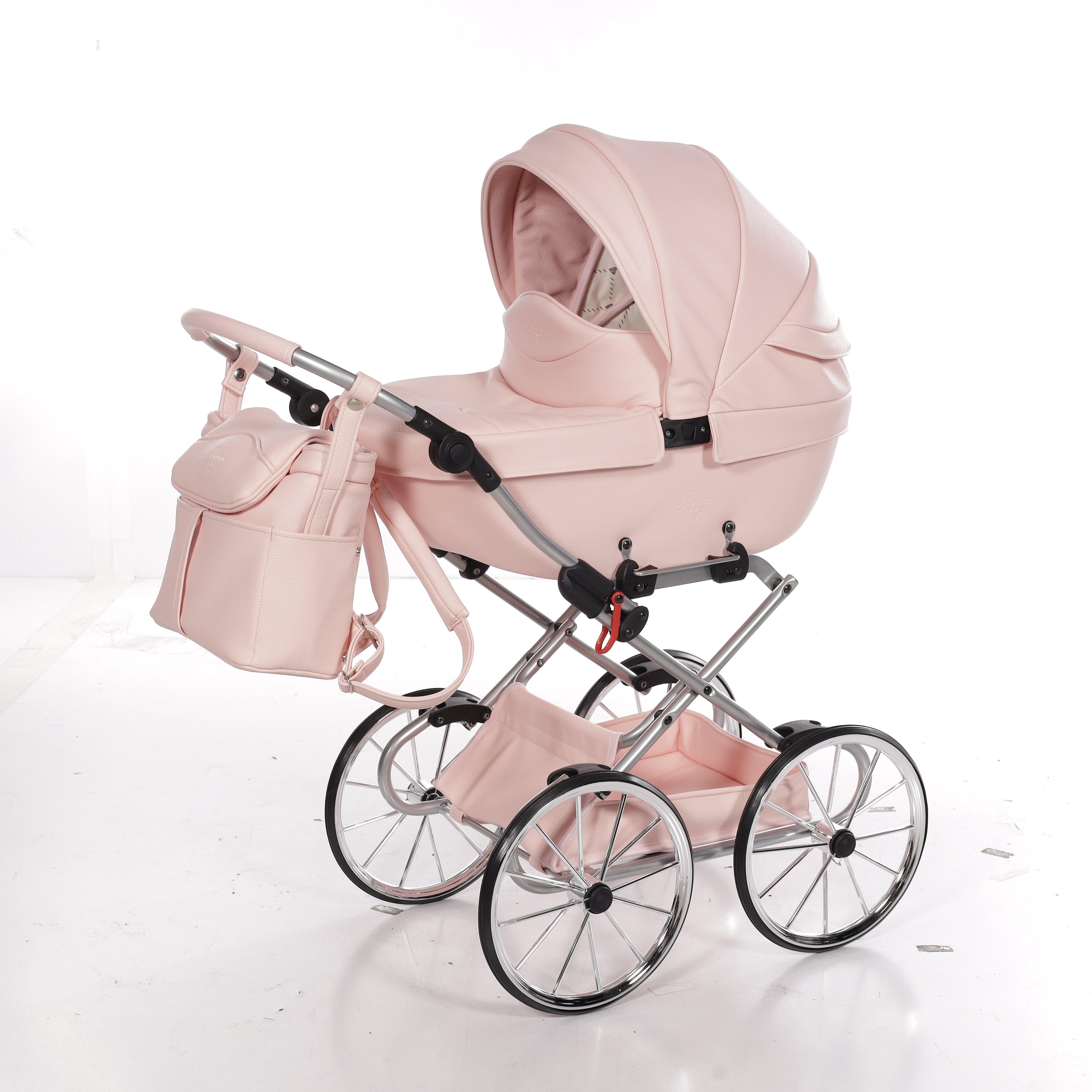 Junama - Carrinho de Bonecas com Malinha  - Mini Bombom  - Rosa