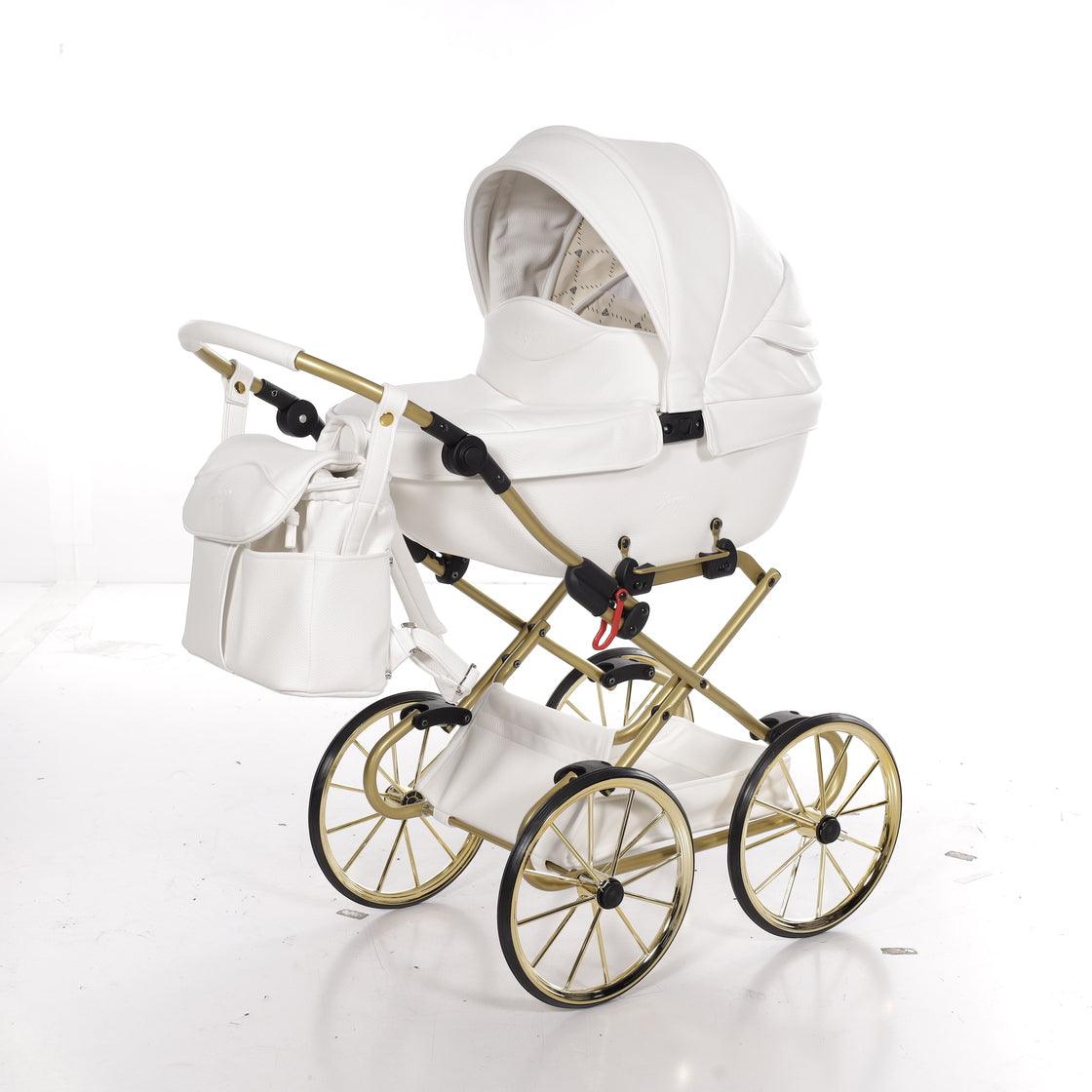 Junama - Carrinho de Bonecas com Malinha  - Mini Bombom  - White Gold