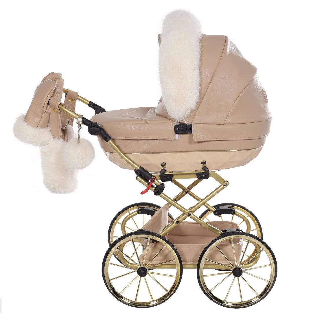 Junama - Carrinho de Bonecas com Malinha - MINI CANDY PREMIUM - Camel