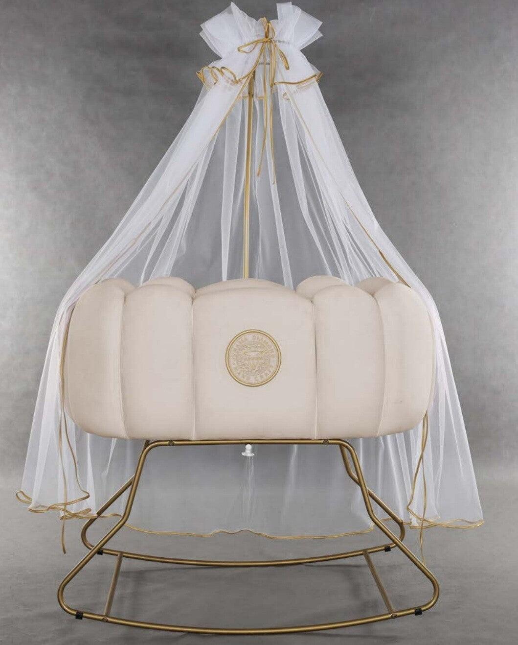Junama - Baby Cradle - Hand Craft - Beige/Gold