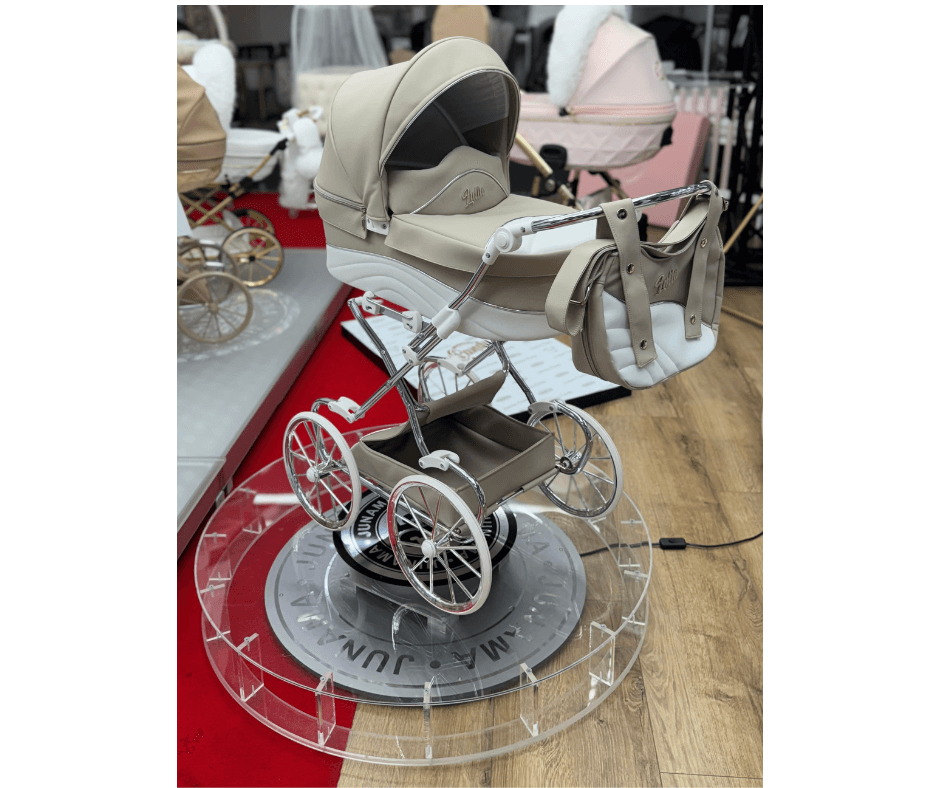 Junama - Carrinho de Bonecas com Malinha  - MINI LULLA - Beige
