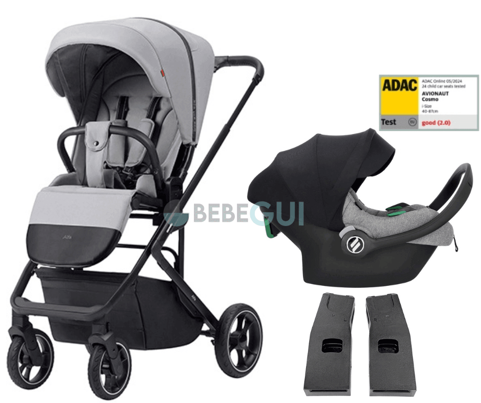 Carrello - ALFA 5508 (2024) - Feather Grey + Avionaut - COSMO SMART 2.0 - Grey Flannel + Adaptadores