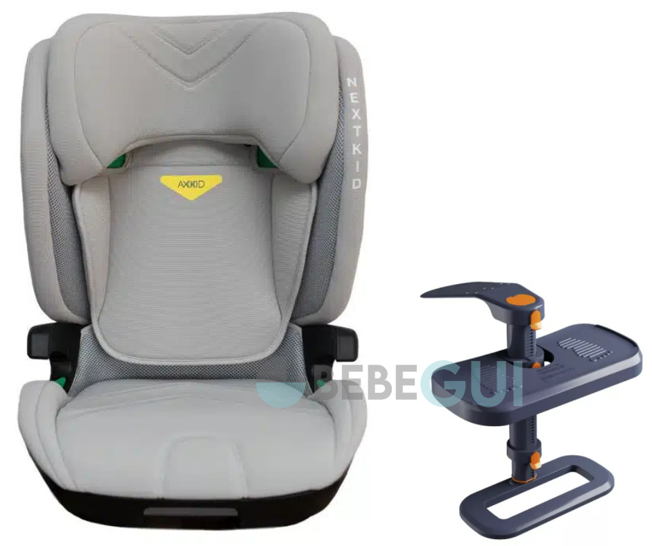 Axkid - NEXTKID i-Size - Grey + KneeguardKids 4 - Apoio para os pés