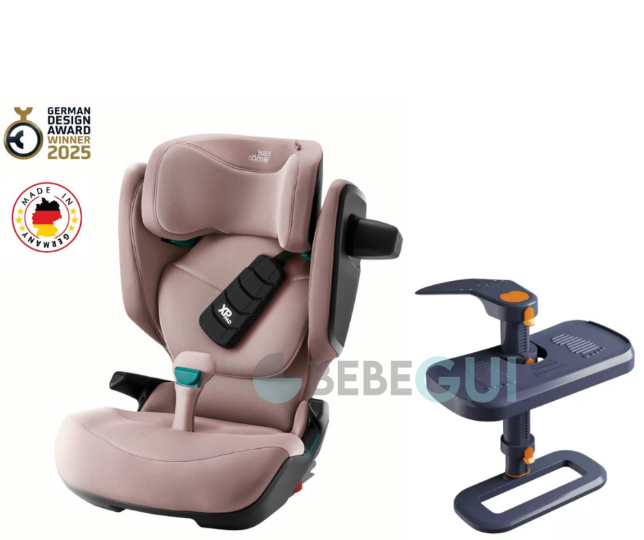 Britax Römer - KIDFIX PRO - Style Dusty Rose + KneeguardKids 4 - Apoio para os pés
