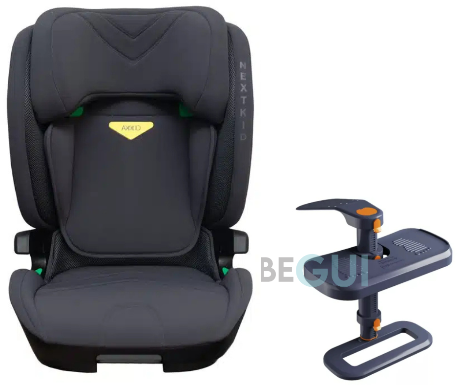 Axkid - NEXTKID i-Size - Granite Melange + KneeguardKids 4 - Apoio para os pés