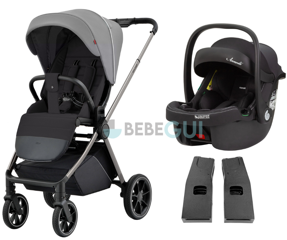 Carrello - ULTRA 5525  - Silk Grey+ Carrello - AMMONITE 8801 - Black  + Adaptadores