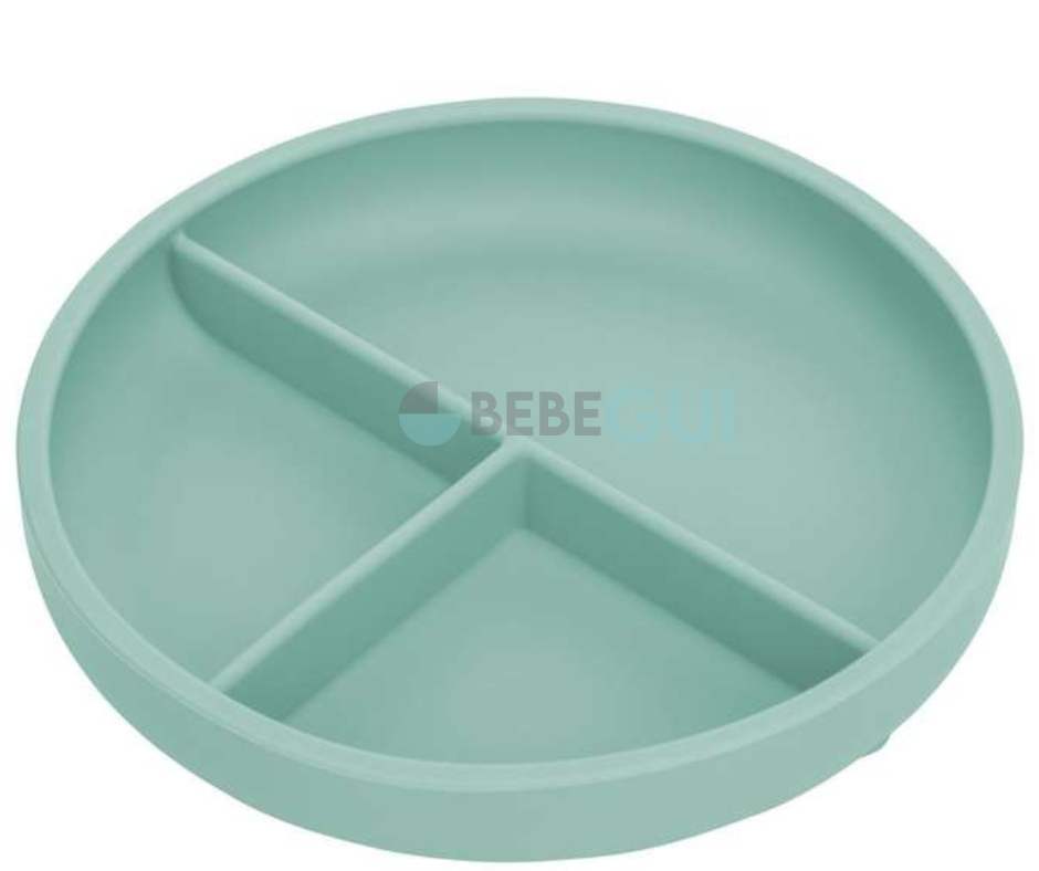 Prato de Silicone Para Introdução Alimentar Infantil- Mint