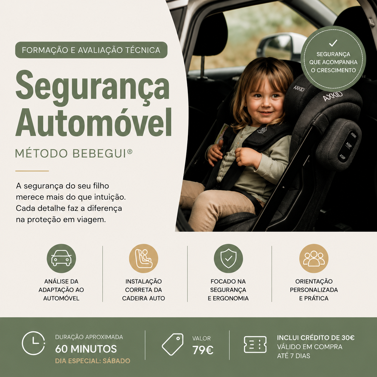 Formação e Avaliação Técnica de Segurança Auto - Método BEBEGUI® – Sessão Sábado