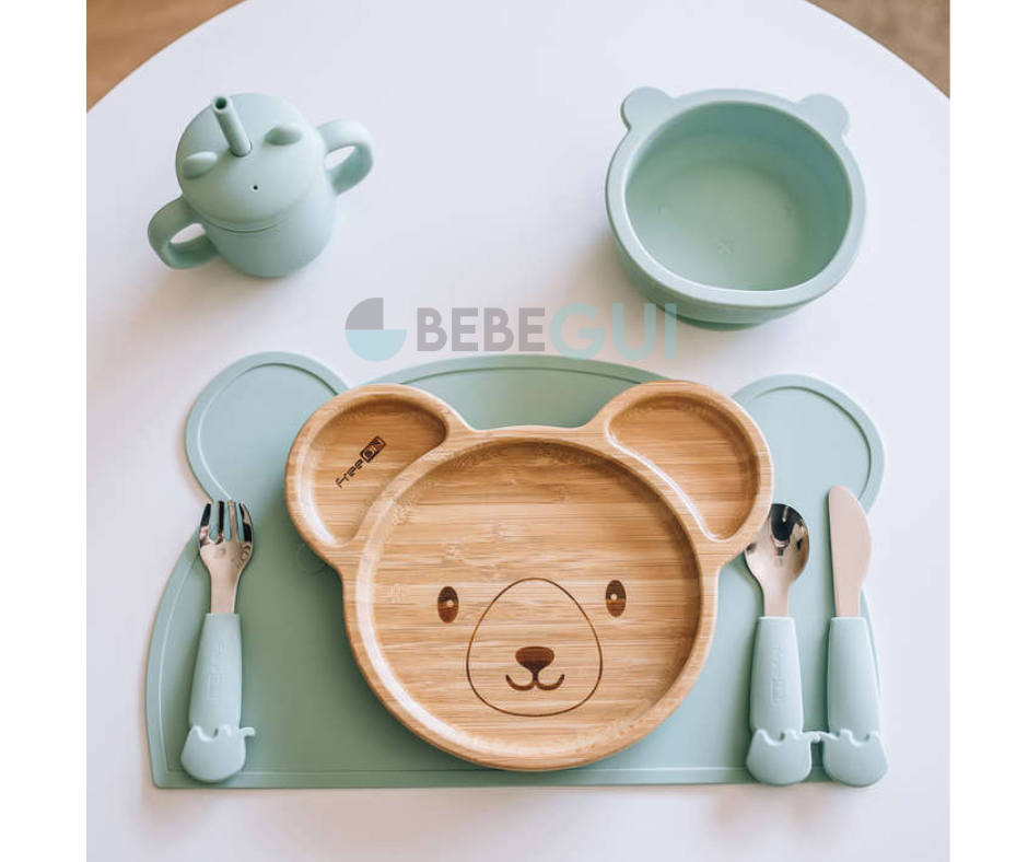 Tapete de Alimentação Infantil  - Bear  Mint