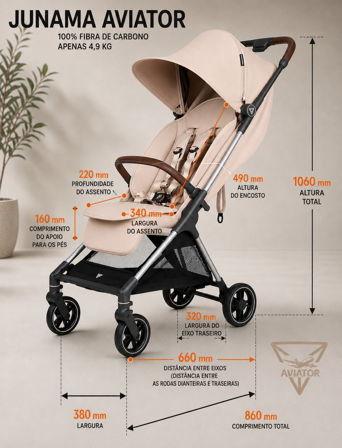 Junama - Aviator - Carbon Black