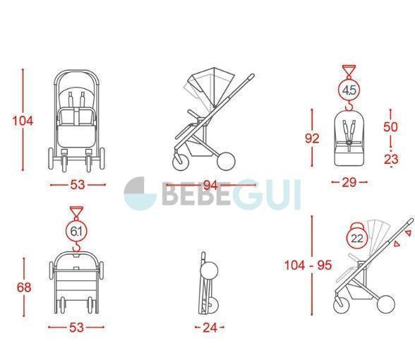 Carrello - ALFA - Feather Grey - Bebegui - Cadeiras Auto e Carrinhos