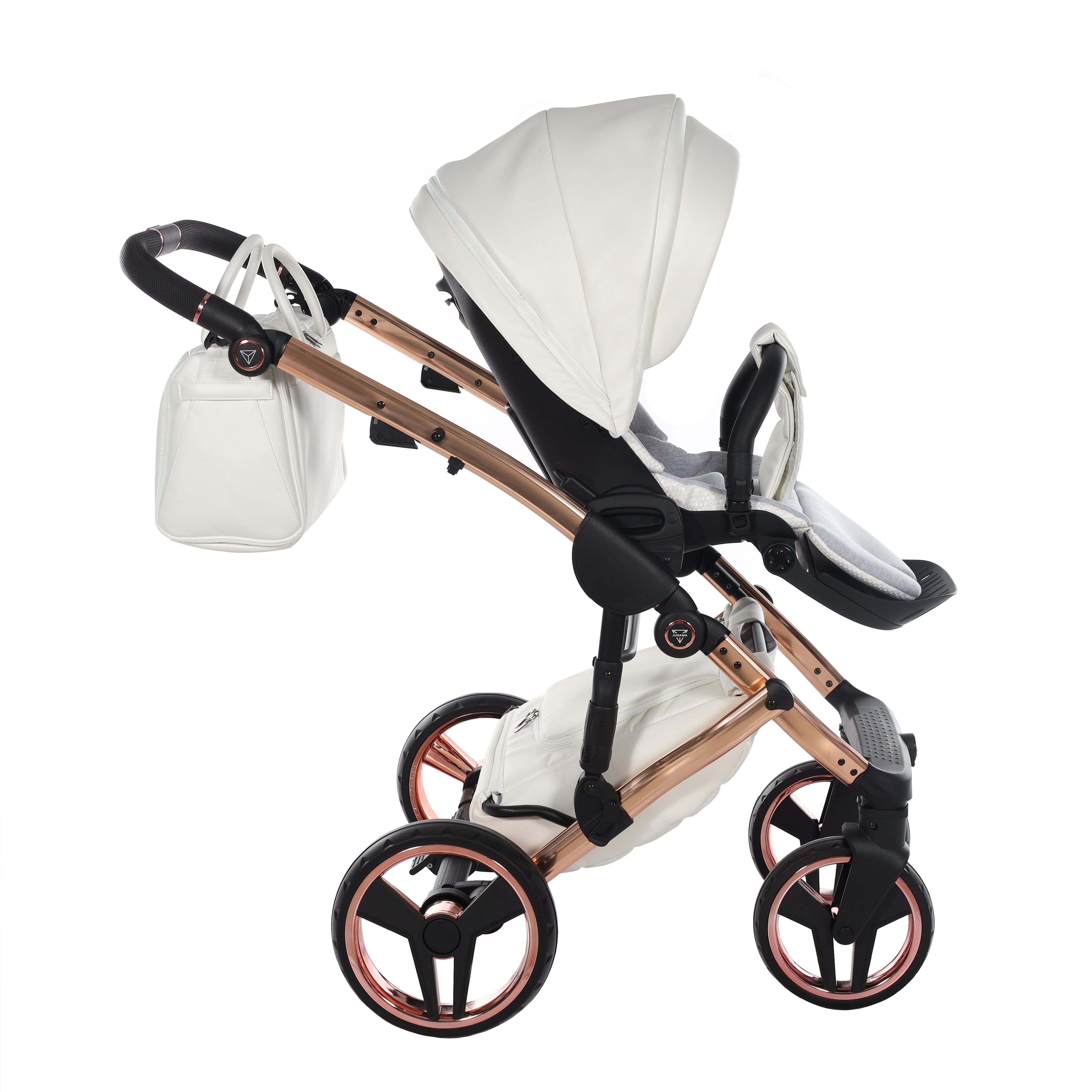 Junama - MIRROR - White / Rose Gold 2x1 - Bebegui - Cadeiras Auto e Carrinhos
