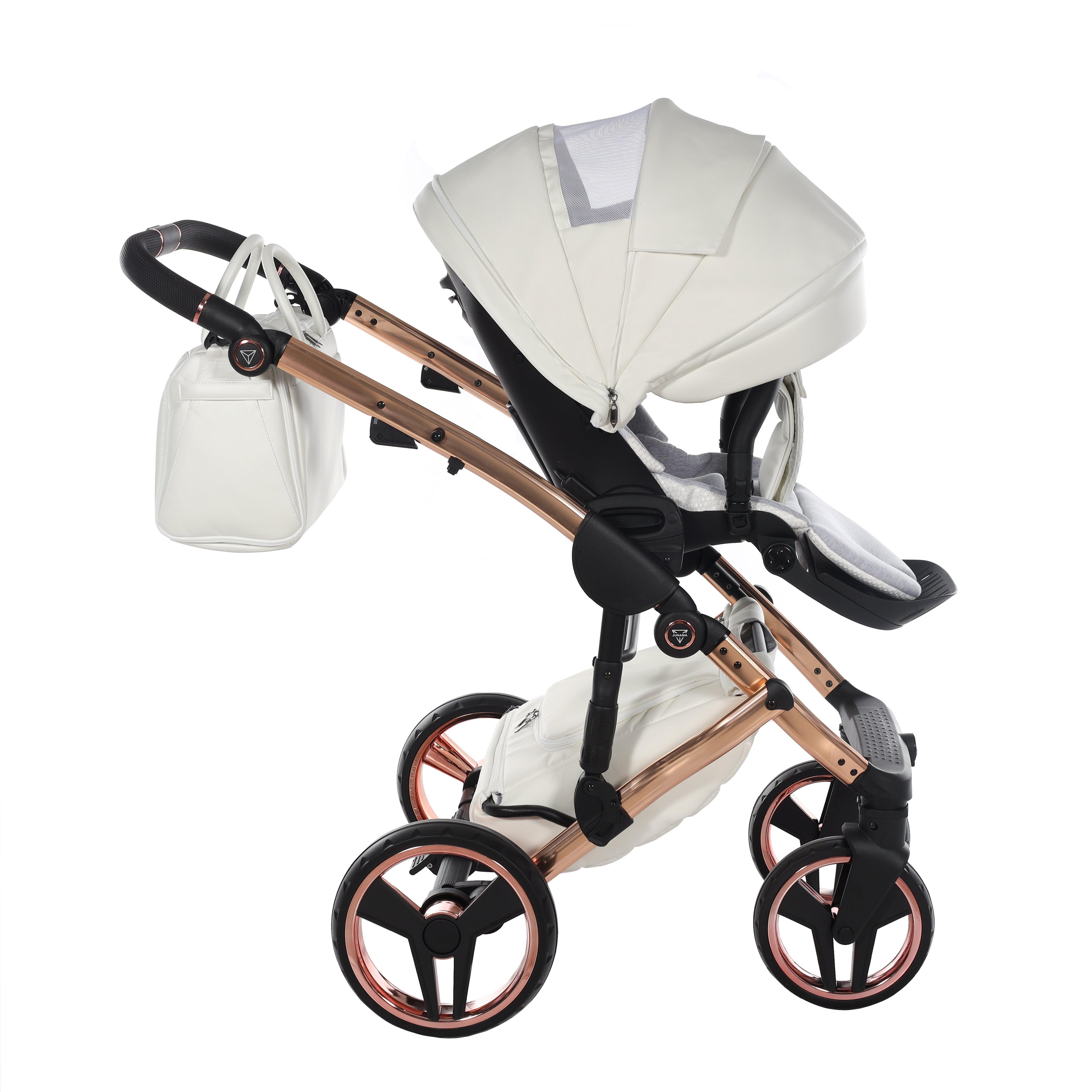 Junama - MIRROR - White / Rose Gold 2x1 - Bebegui - Cadeiras Auto e Carrinhos