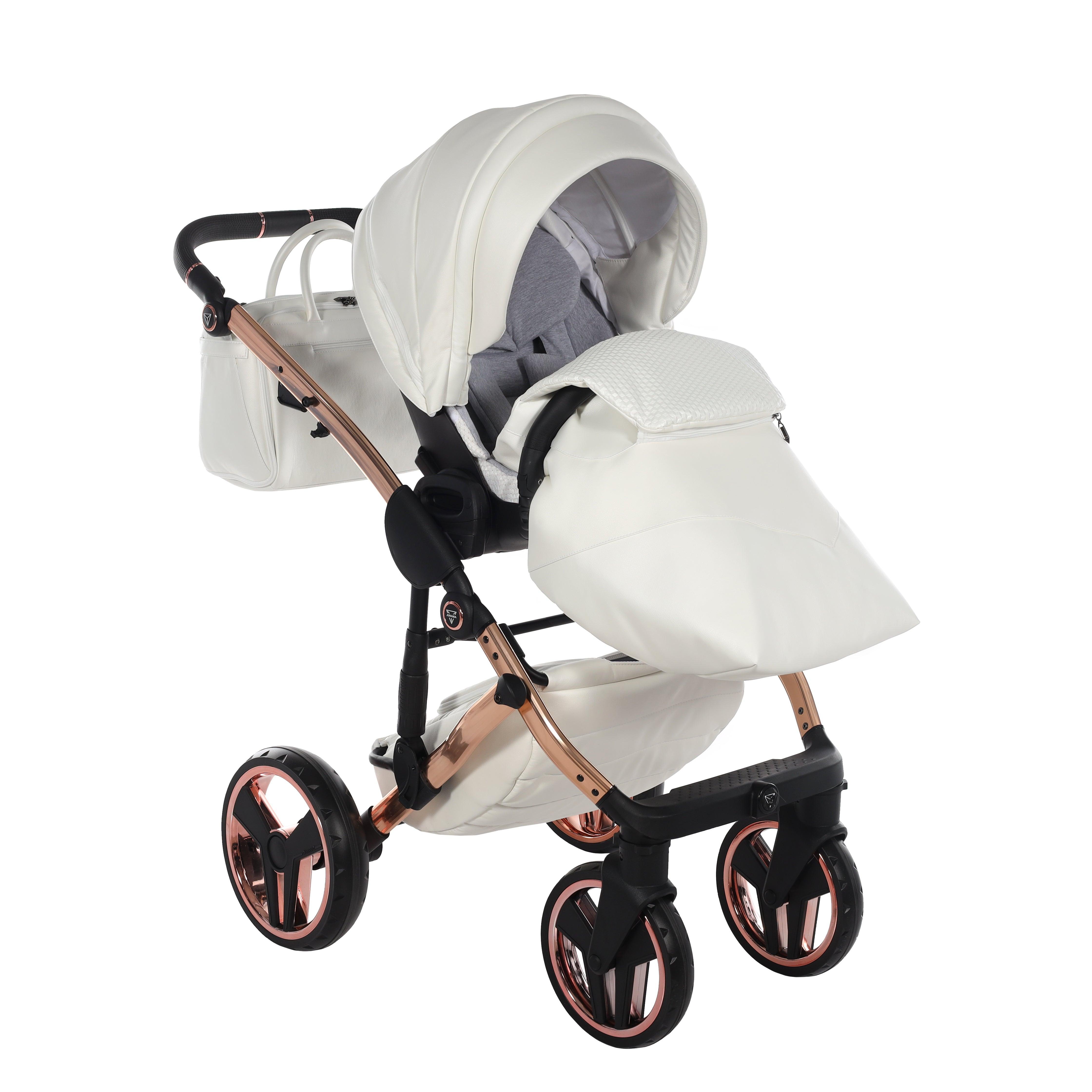 Junama - MIRROR - White / Rose Gold 2x1 - Bebegui - Cadeiras Auto e Carrinhos